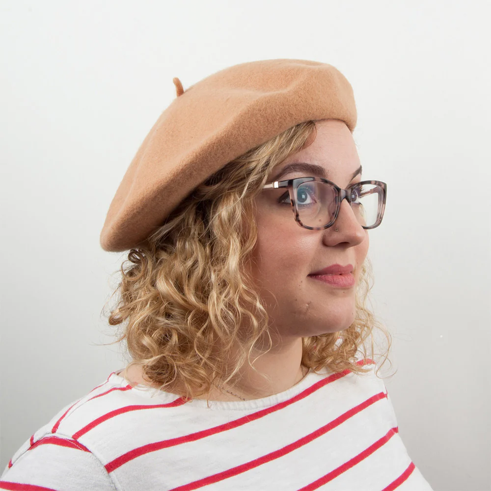 Fashion Baskenmütze aus Wolle Camel Großhandel - Image 2