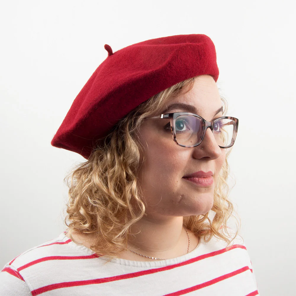 Fashion Baskenmütze aus Wolle Kastanienbraun Großhandel - Image 2