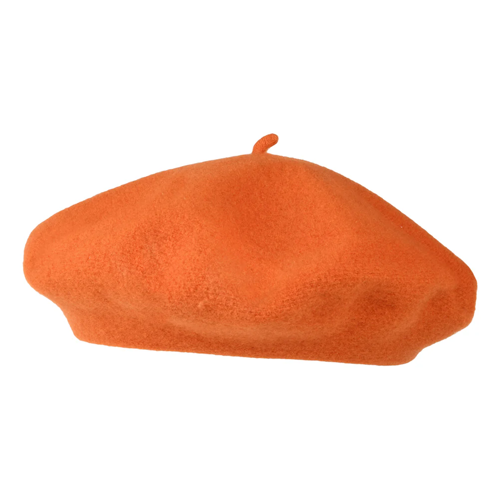 Laulhère authentische Baskenmütze aus Merinowolle - Dunkles Orange - Image 2