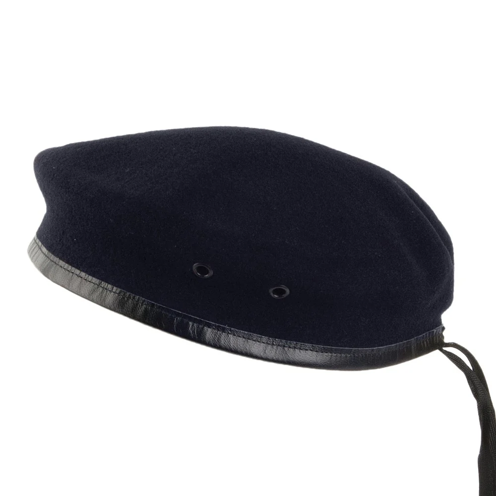 Héritage par Laulhère Militär Baskenmütze aus Merinowolle - Marineblau - Image 2