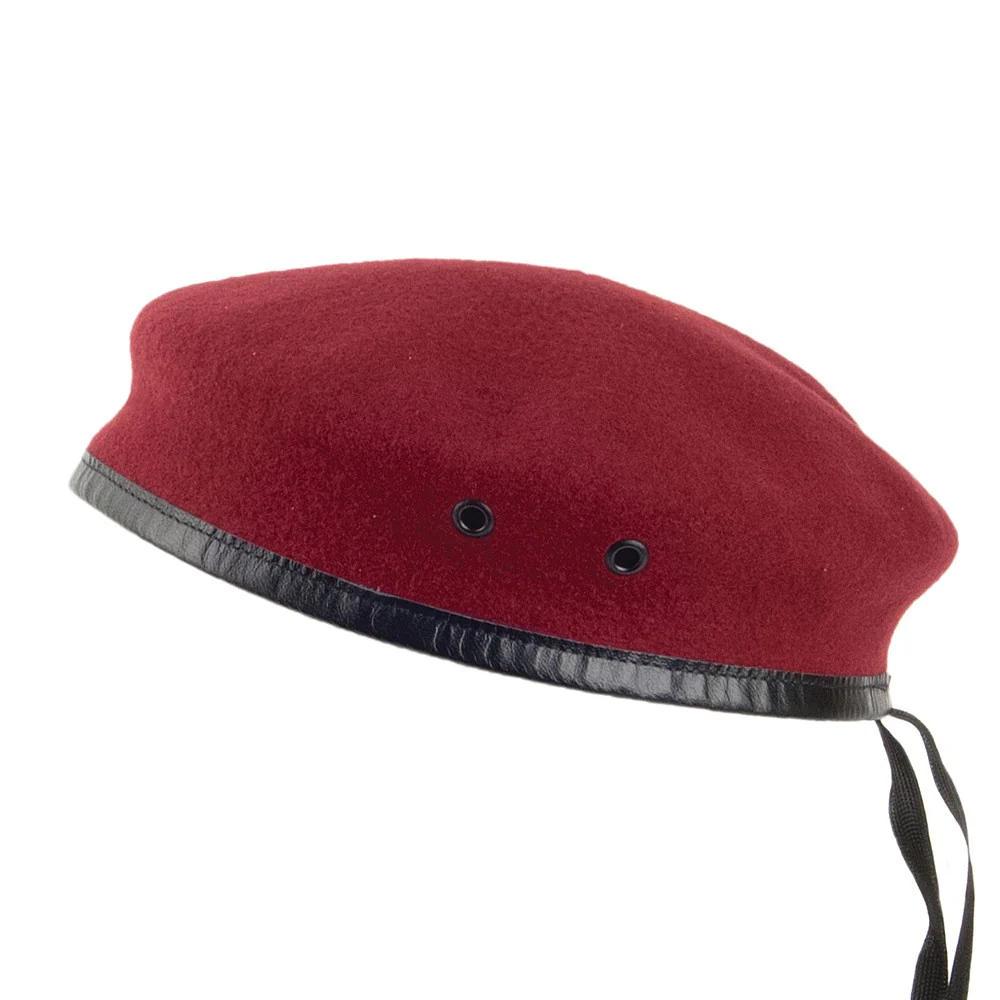 Héritage par Laulhère Militär Baskenmütze aus Merinowolle -Rot - Image 2