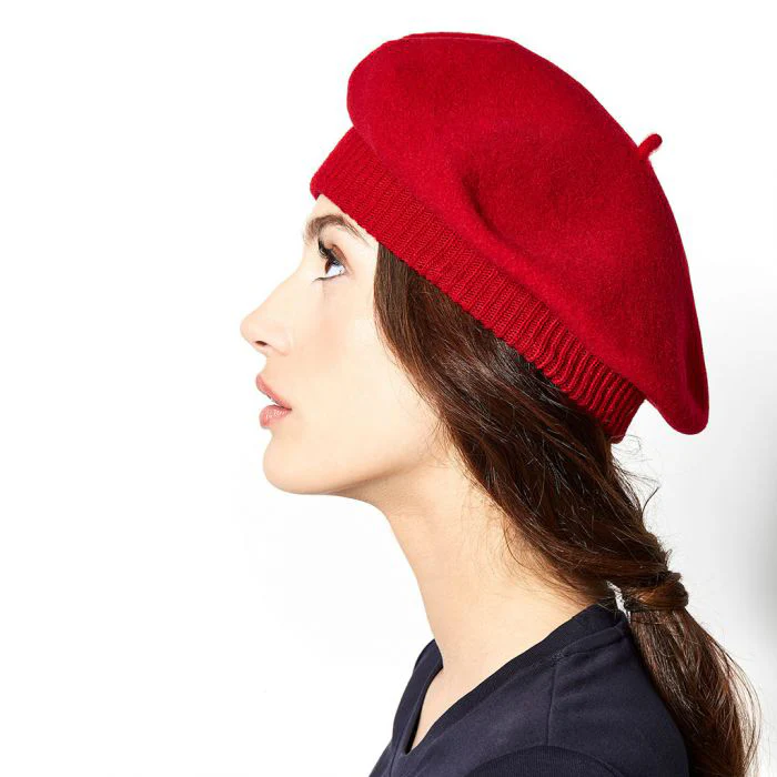 Laulhère Parisienne Baskenmütze aus Merinowolle - Rot - Image 3