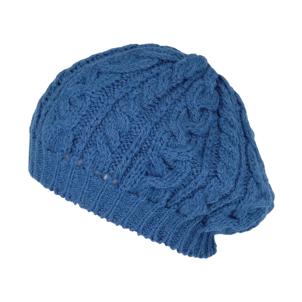 Highland 2000 Baskenmütze aus Alpakawolle - Blau