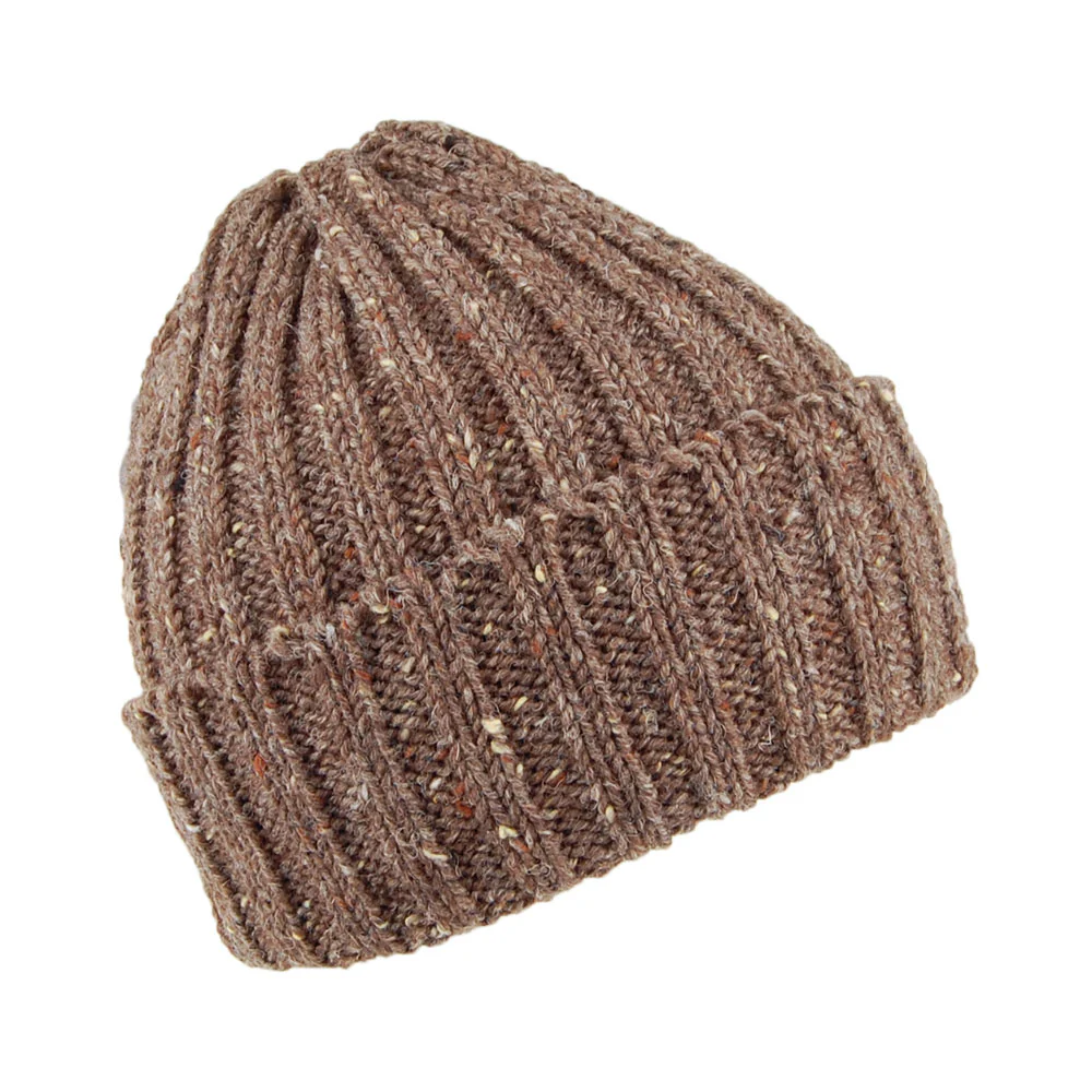 Highland 2000 Kilcarra Beanie Mütze mit Umschlag aus Wolle - Braun - Image 2