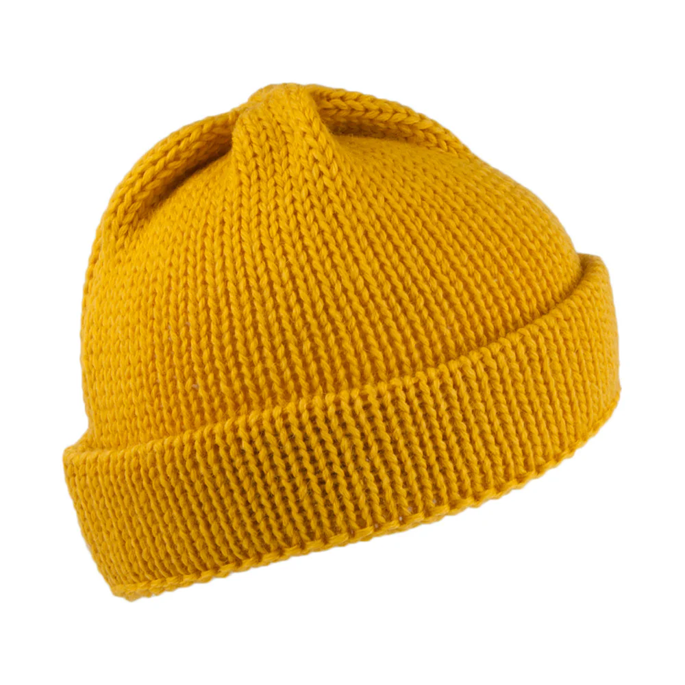 Highland 2000 Short Fishermans Beanie Mütze aus Englischer Wolle - Gelb - Image 2
