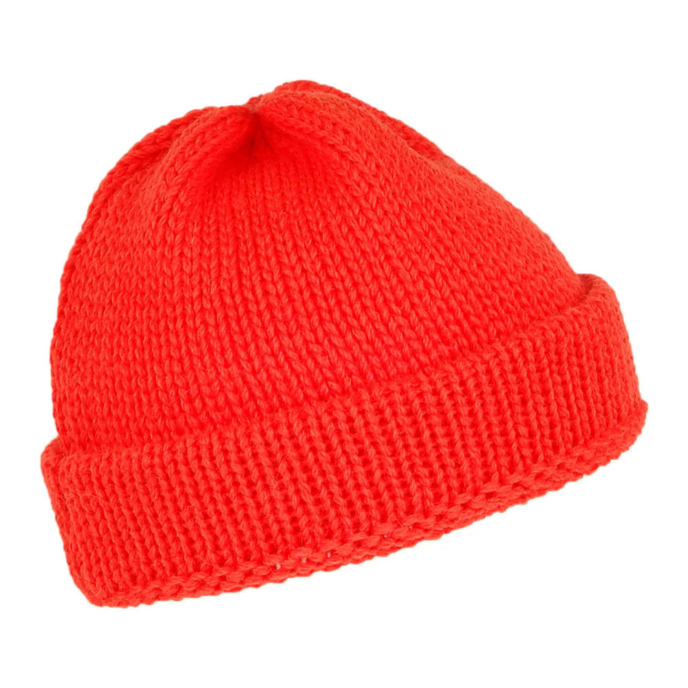 Highland 2000 Short Fishermans Beanie Mütze aus Englischer Wolle - Orange - Image 2