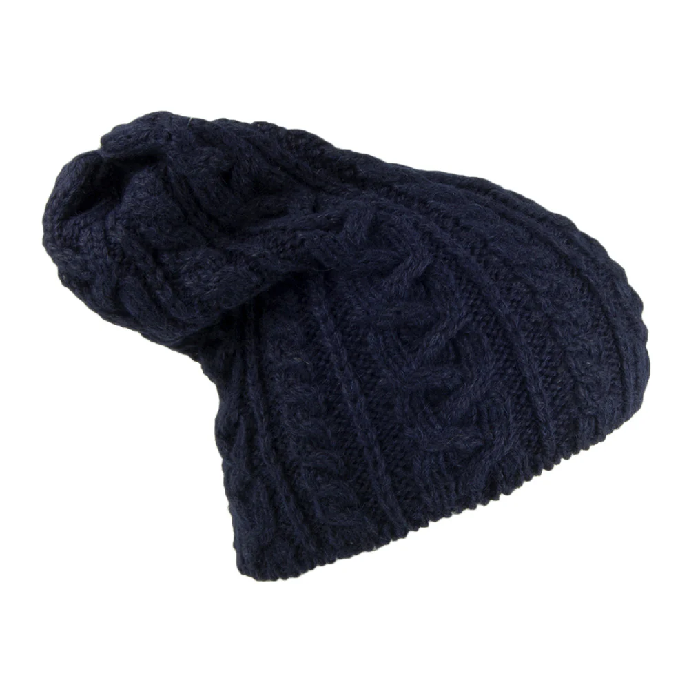 Highland 2000 Super Weiche Slouch Oversized Beanie Mütze aus Alpaka Wolle - Marineblau - Image 2