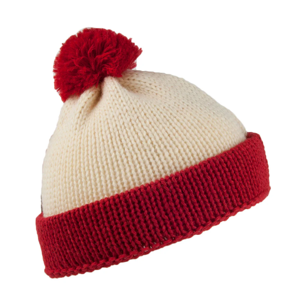 Highland 2000 Traveller Short Bommelmütze aus Englischer Wolle - Rot-Weiß - Image 2