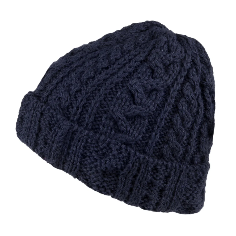 Highland 2000 Übergroße Beanie Mütze aus Englischer Wolle - Marineblau - Image 2