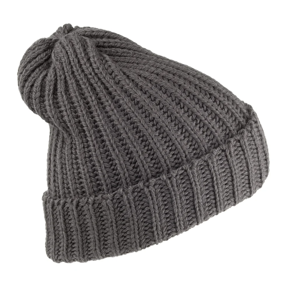 Highland 2000 Umschlagbare Beanie Mütze aus Merinowolle - Holzkohlengrau - Image 2