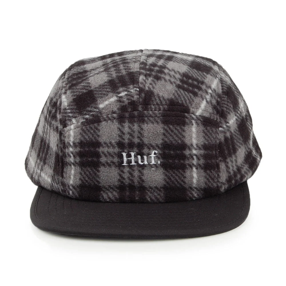 HUF Boroughs Volley Polar Fleece 5 Paneelen Cap - Schwarz-Weiß - Image 2