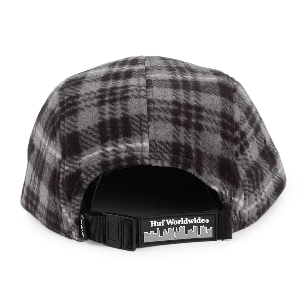 HUF Boroughs Volley Polar Fleece 5 Paneelen Cap - Schwarz-Weiß - Image 3