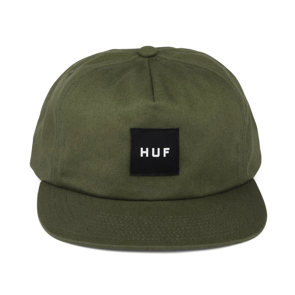 HUF Box Logo Unstrukturierte Snapback Cap - Olivgrün - Image 2