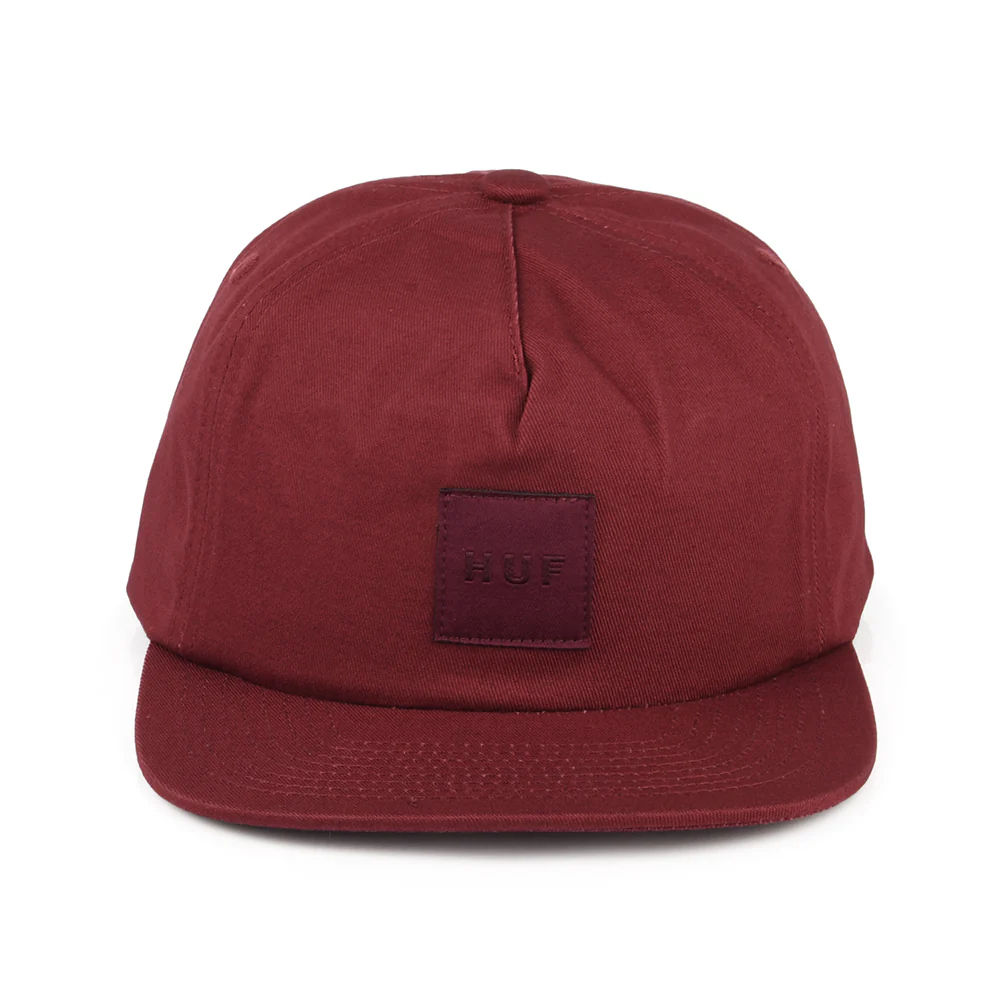 HUF Box Logo Unstrukturierte Snapback Cap - Weinrot - Image 2