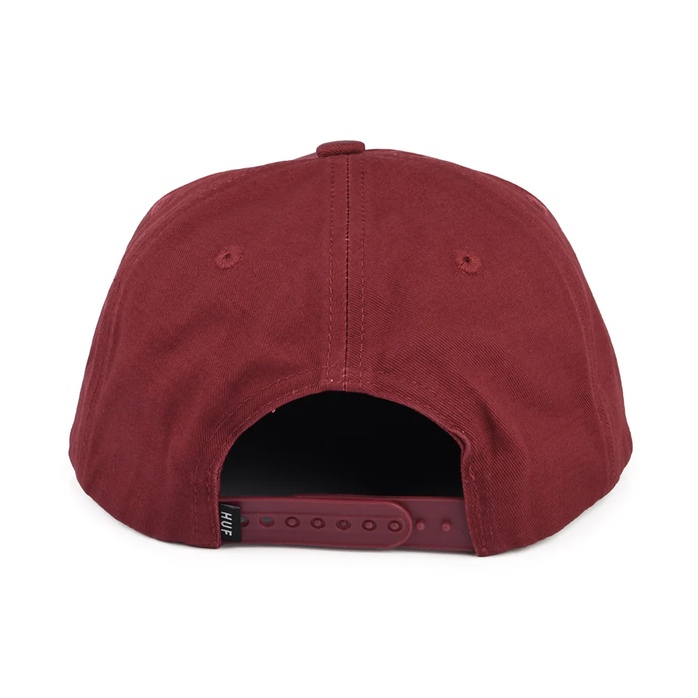 HUF Box Logo Unstrukturierte Snapback Cap - Weinrot - Image 3