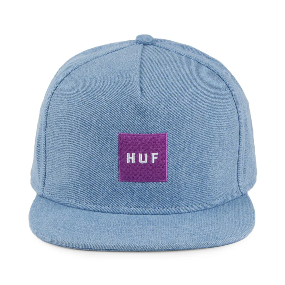 HUF Denim Box Logo Snapback Cap - Denim - Image 2