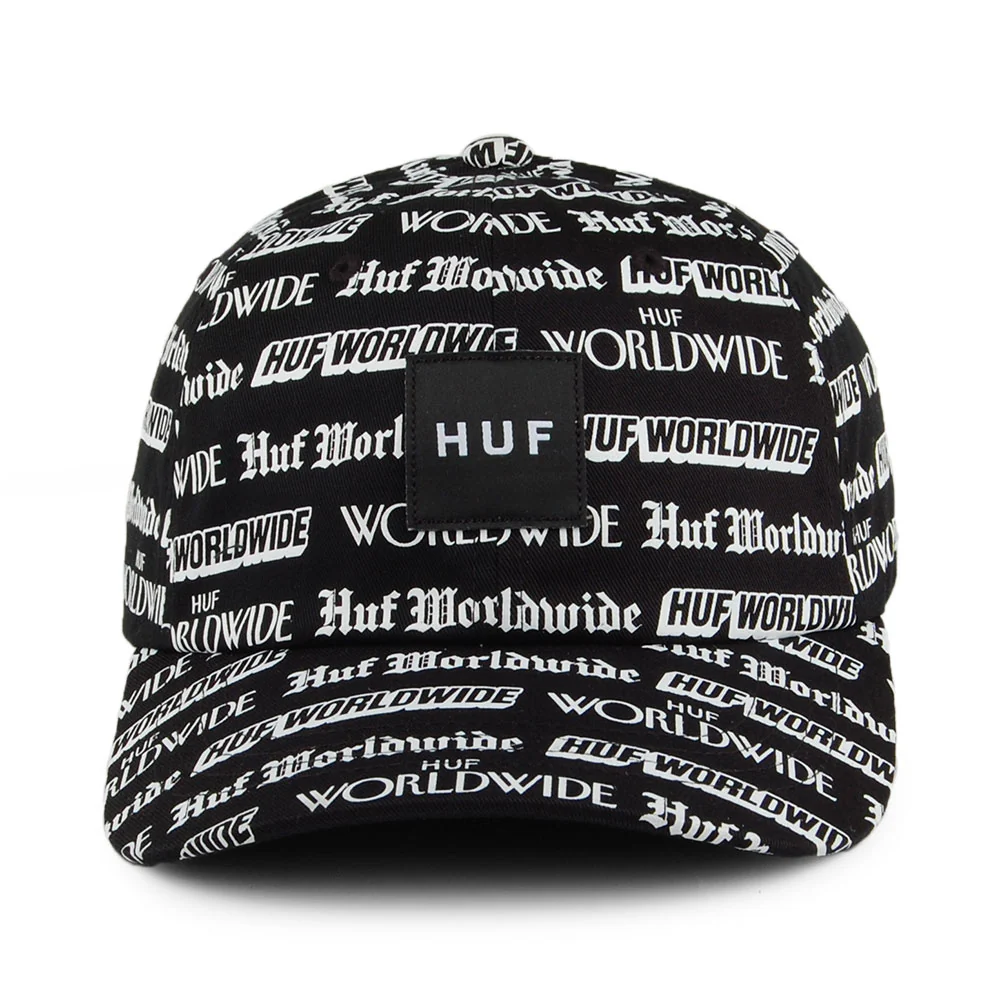 HUF Fake News Curved Visor Baseball Cap - Schwarz - Image 2