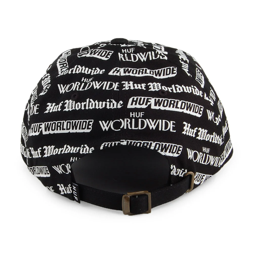 HUF Fake News Curved Visor Baseball Cap - Schwarz - Image 3