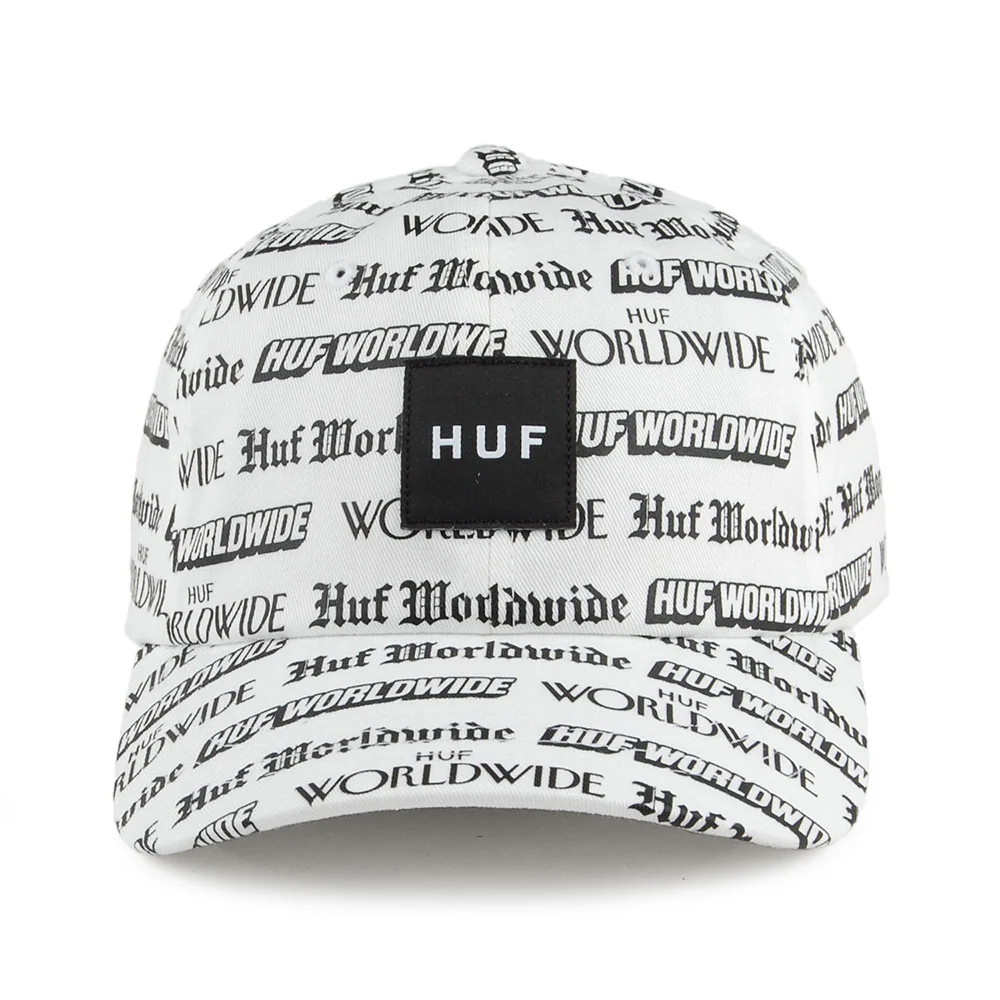 HUF Fake News Curved Visor Baseball Cap - Weiß - Image 2