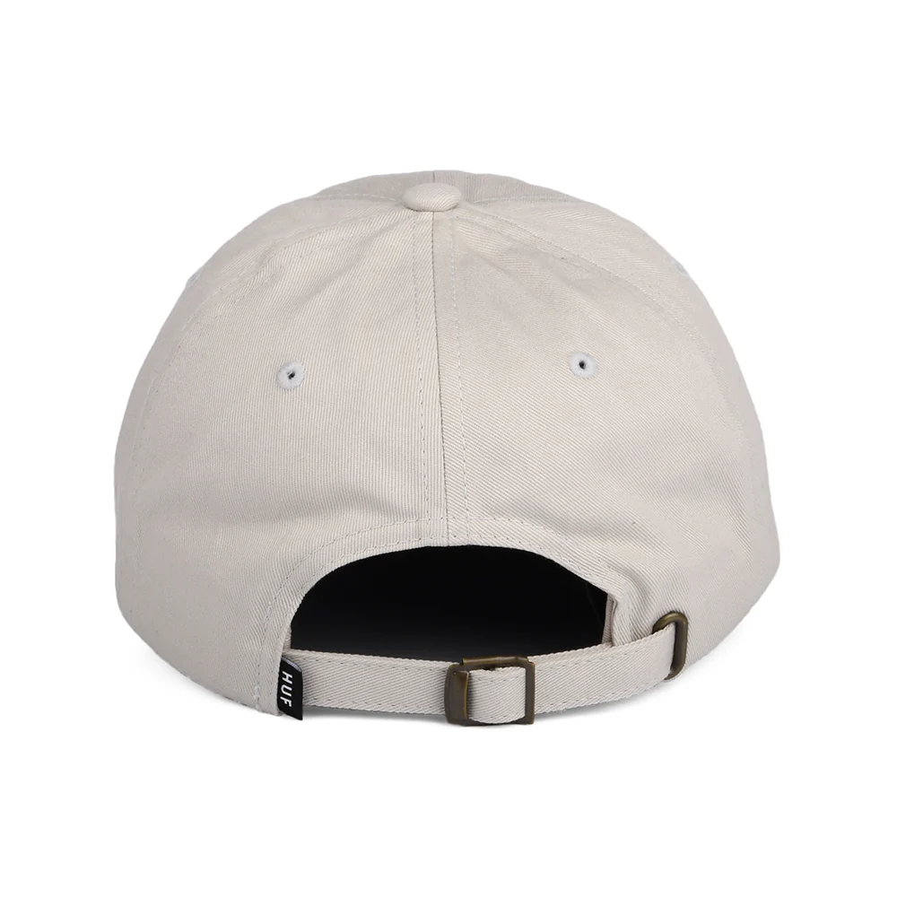 HUF Original Logo Baseball Cap mit gebogenem Visier aus Baumwolle - Creme - Image 3