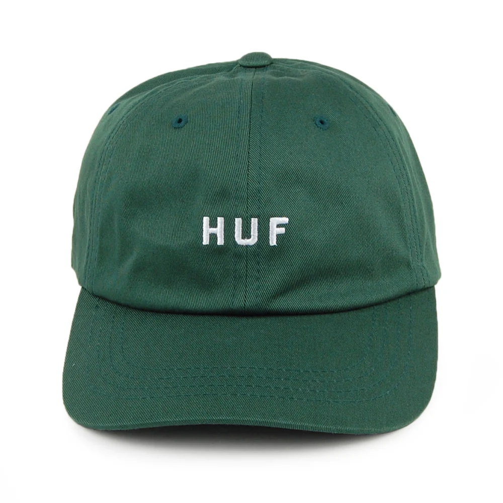 HUF Original Logo Baseball Cap mit gebogenem Visier aus Baumwolle - Grün - Image 2