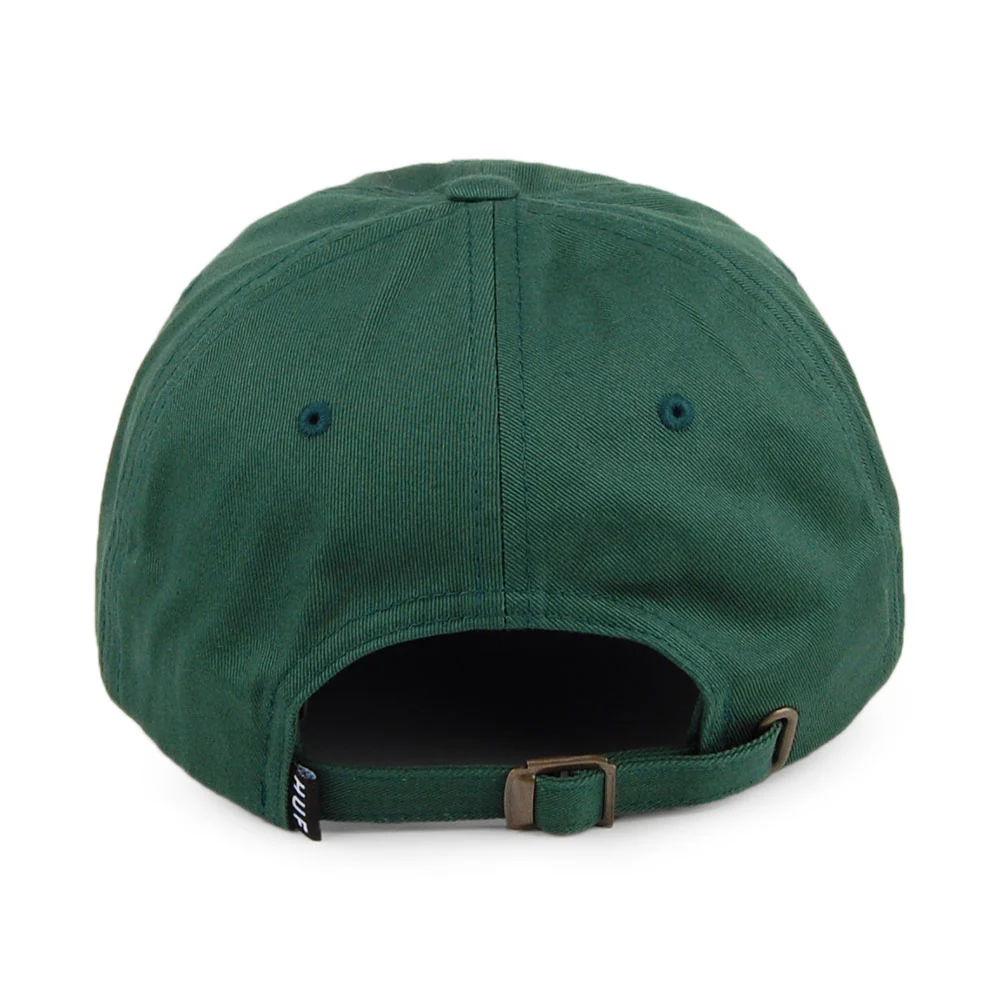 HUF Original Logo Baseball Cap mit gebogenem Visier aus Baumwolle - Grün - Image 3