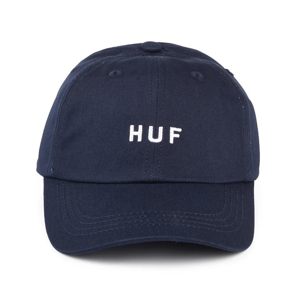 HUF Original Logo Baseball Cap mit gebogenem Visier aus Baumwolle - Marineblau - Image 2