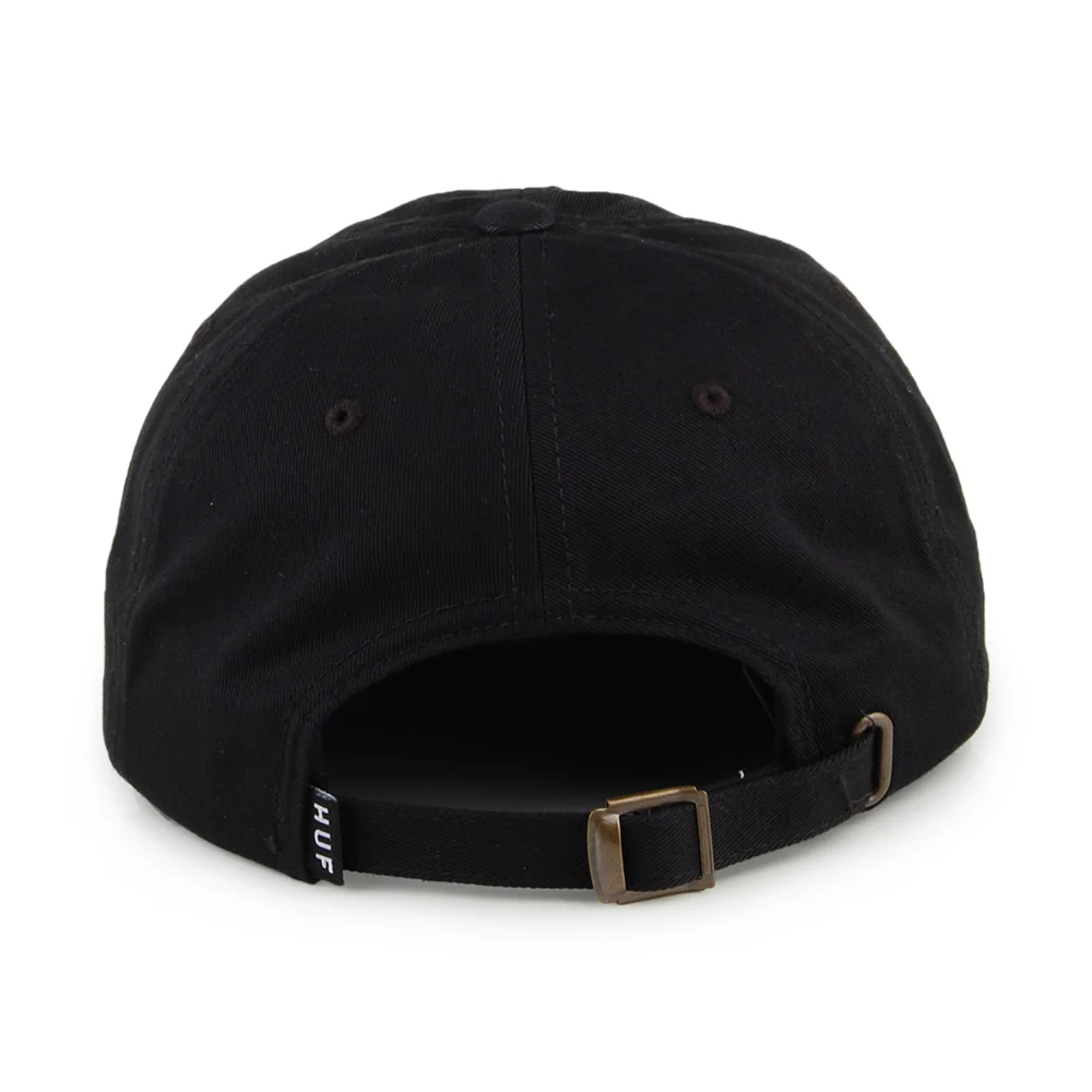 HUF Original Logo Baseball Cap mit gebogenem Visier aus Baumwolle - Schwarz - Image 3