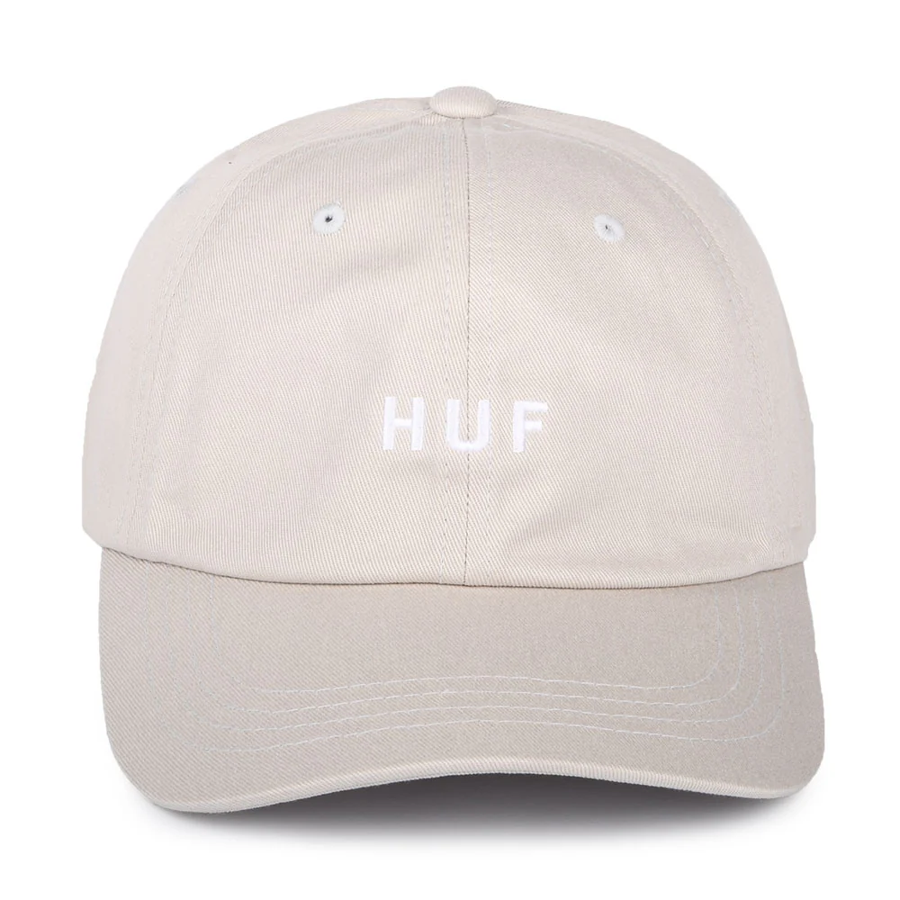 HUF Original Logo Baseball Cap mit gebogenem Visier aus Baumwolle - Steingrau - Image 2
