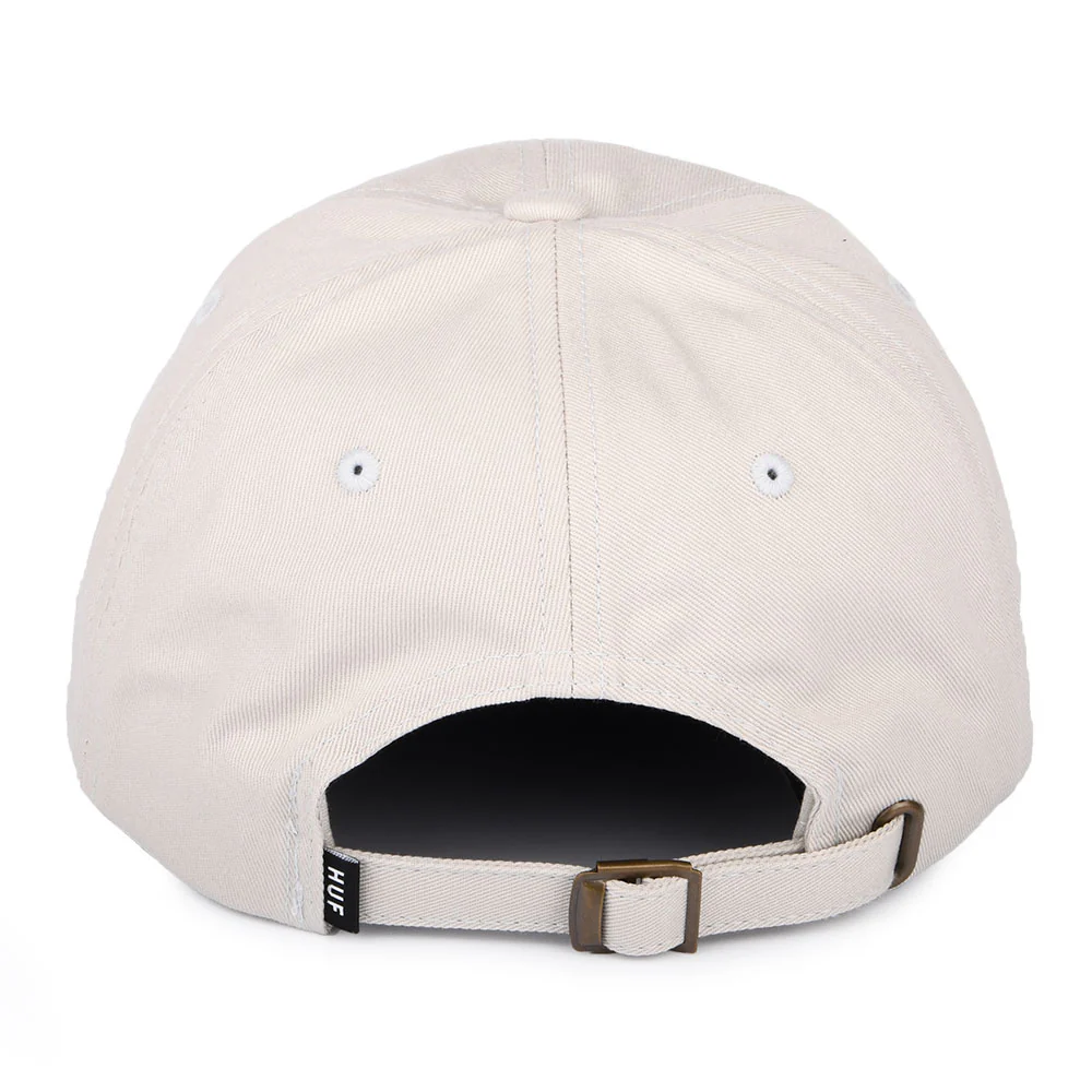 HUF Original Logo Baseball Cap mit gebogenem Visier aus Baumwolle - Steingrau - Image 3