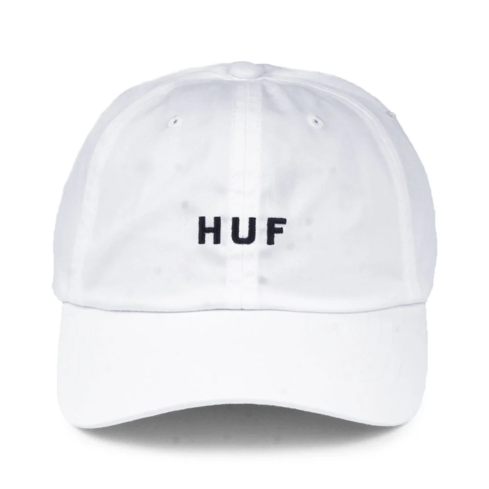 HUF Original Logo Baseball Cap mit gebogenem Visier aus Baumwolle - Weiß - Image 2