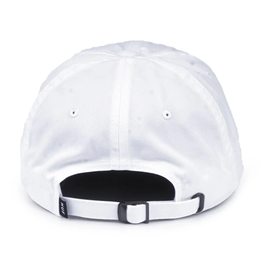 HUF Original Logo Baseball Cap mit gebogenem Visier aus Baumwolle - Weiß - Image 3