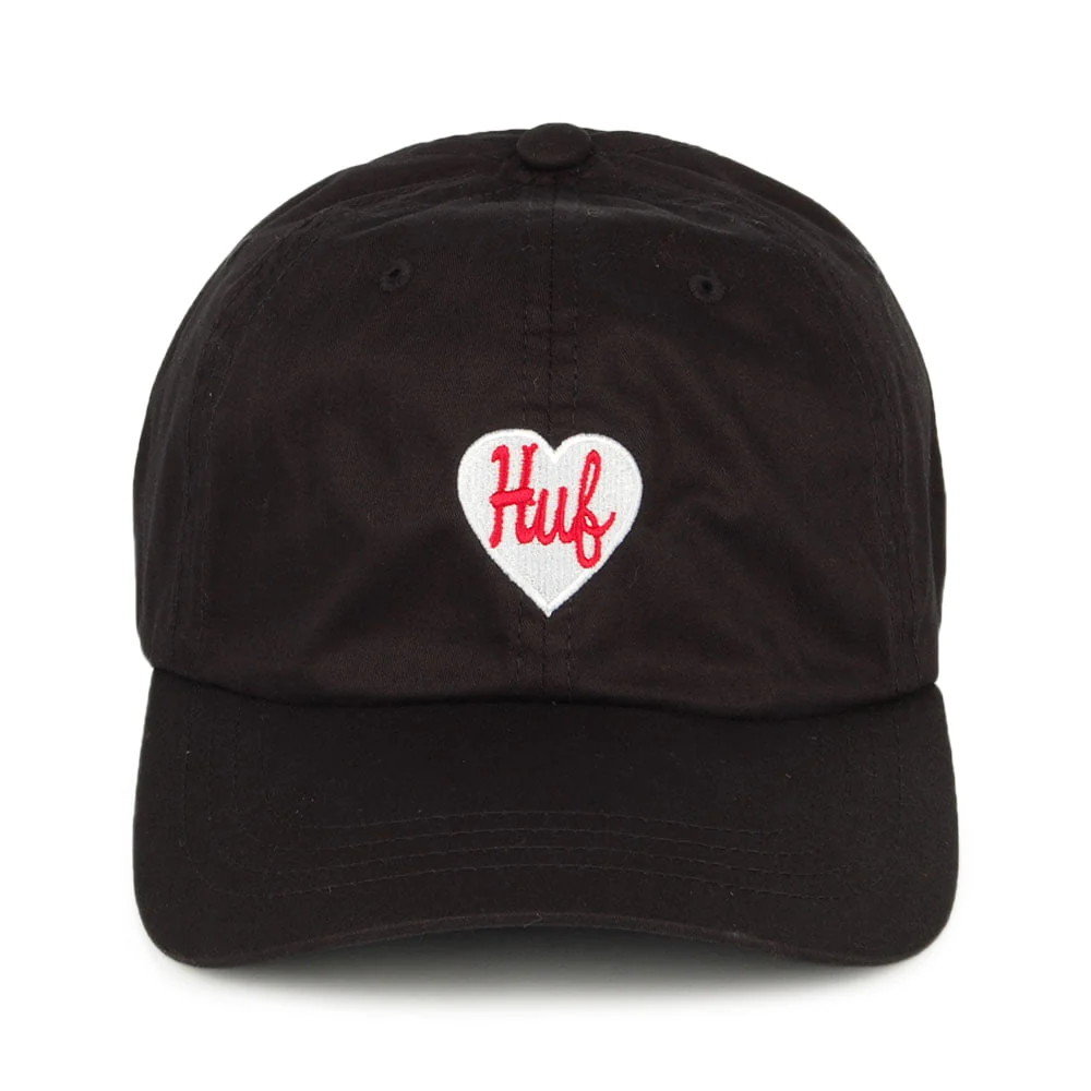 HUF Plastik Herz Curved Visor Baseball Cap - Schwarz - Image 2