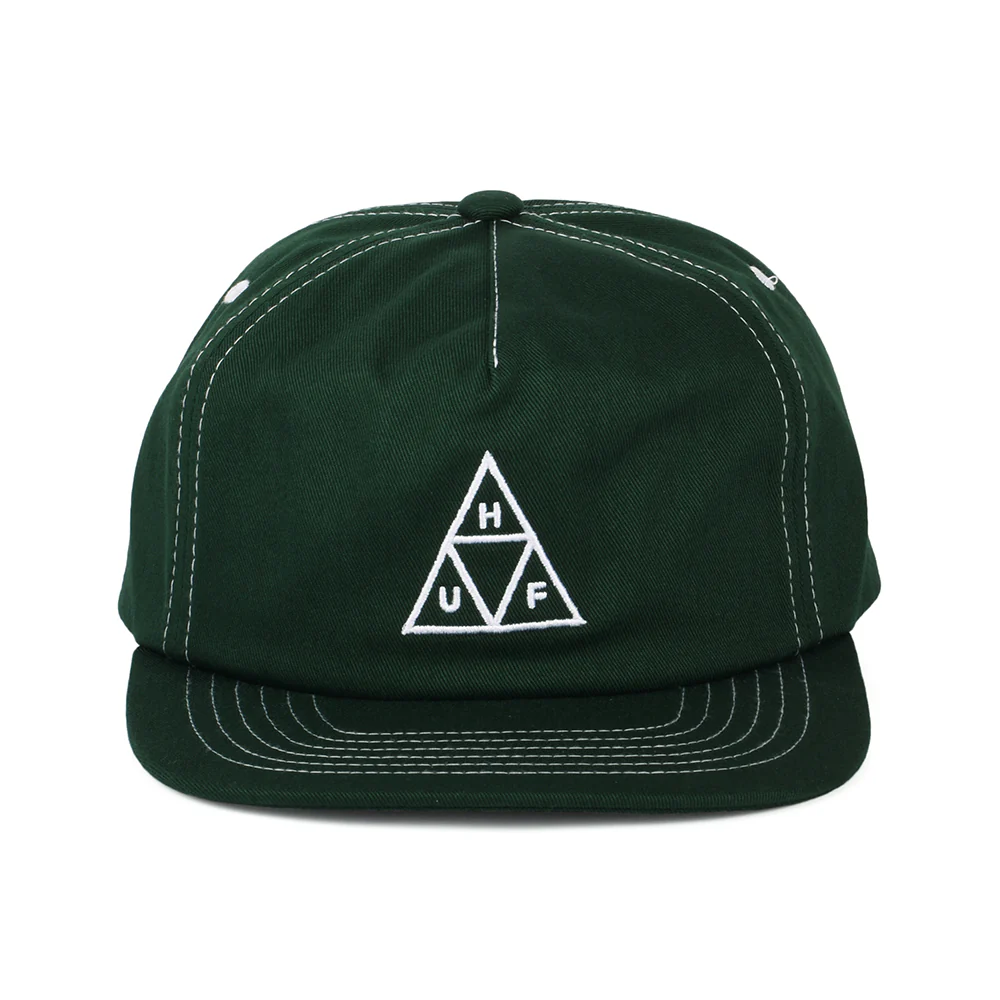 HUF Triple Triangle Unstrukturierte Snapback Cap - Kieferngrün-Weiß - Image 2
