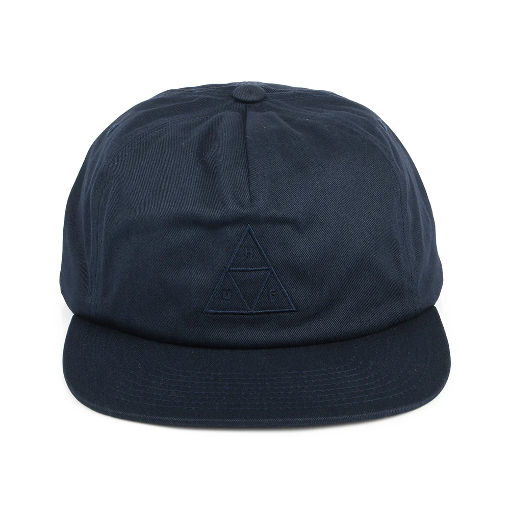 HUF Triple Triangle Unstrukturierte Snapback Cap - Marineblau auf Marineblau - Image 2