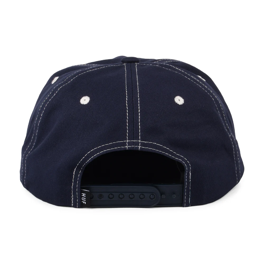 HUF Triple Triangle Unstrukturierte Snapback Cap - Marineblau-Weiß - Image 3