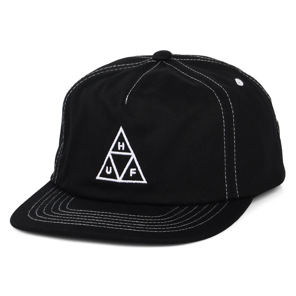 HUF Triple Triangle Unstrukturierte Snapback Cap - Schwarz-Weiß
