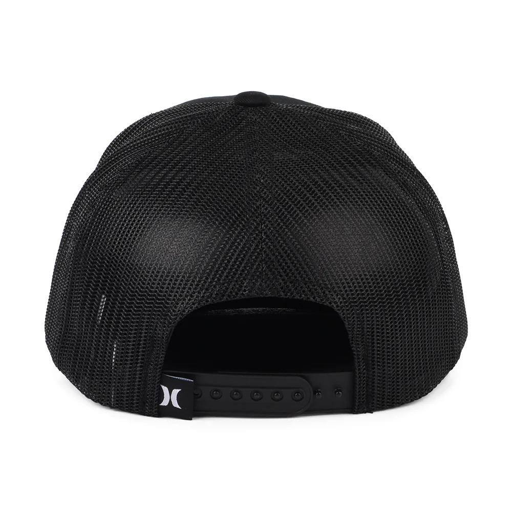 Hurley Corp Staple Trucker Cap - Schwarz auf Schwarz - Image 3