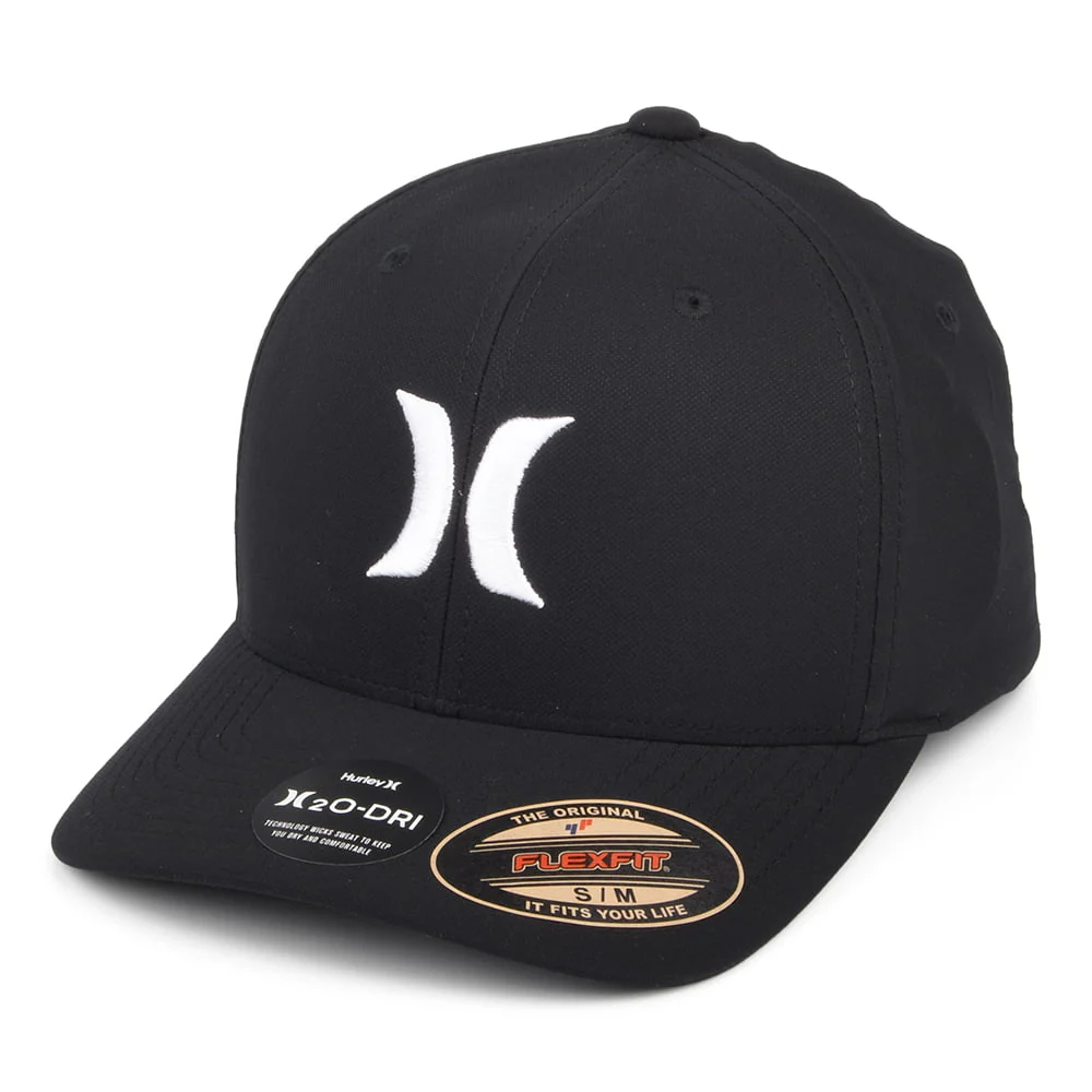 Hurley Dri-Fit One & Only Flexfit Baseball Cap - Schwarz-Weiß