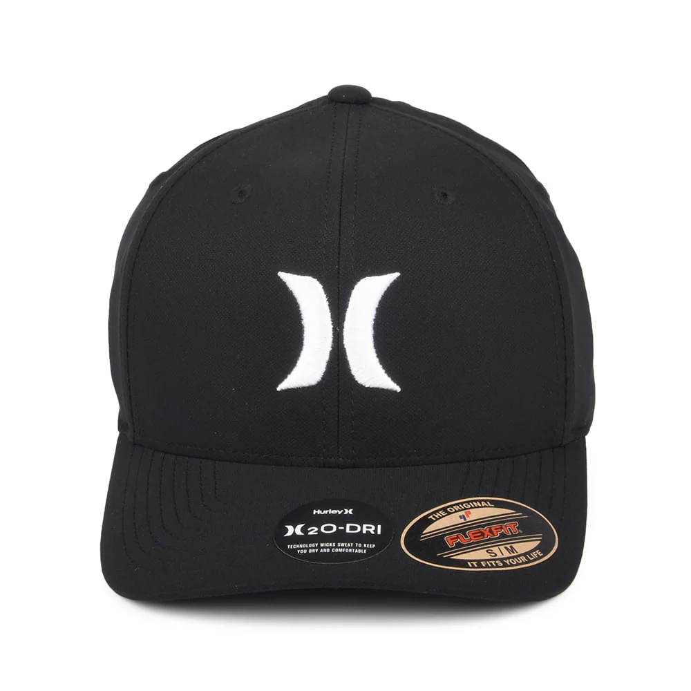 Hurley Dri-Fit One & Only Flexfit Baseball Cap - Schwarz-Weiß - Image 2