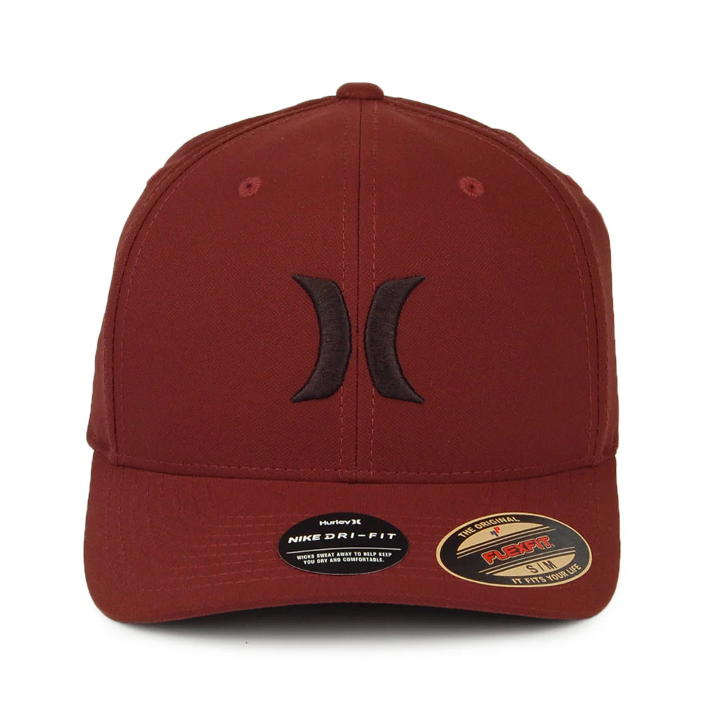 Hurley H2O-Dri One & Only Flexfit Baseball Cap - Burgunderrot - Image 2