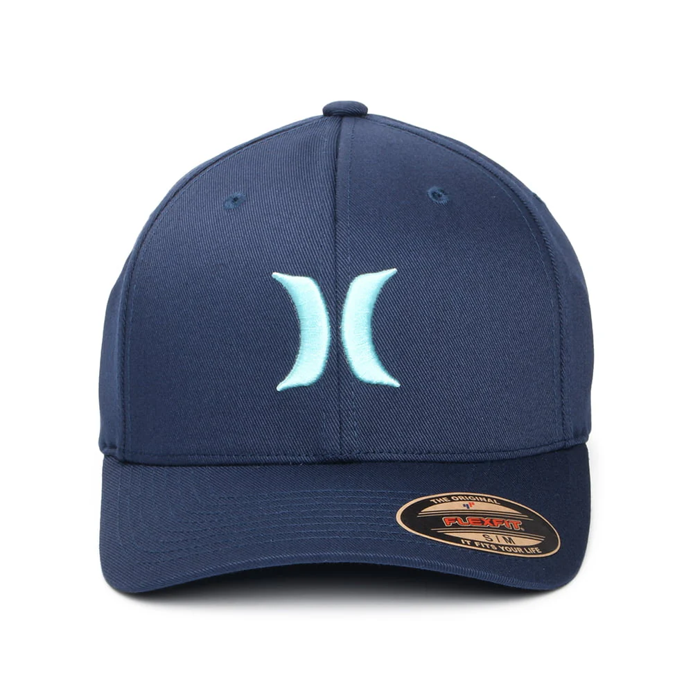 Hurley One & Only Flexfit Baseball Cap - Marineblau-Aquamarinblau - Image 2