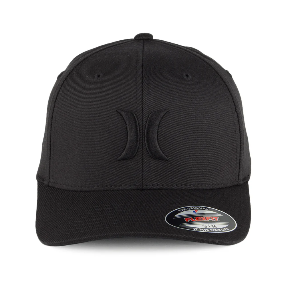 Hurley One & Only Flexfit Baseball Cap - Schwarz auf Schwarz - Image 2