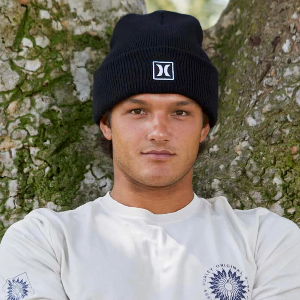 Hurley Square Icon Cuff 2.0 Beanie Mütze - Schwarz - Image 3
