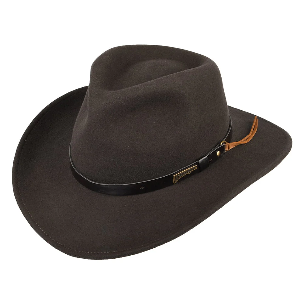 Indiana Jones Outback aus Wolle - Braun