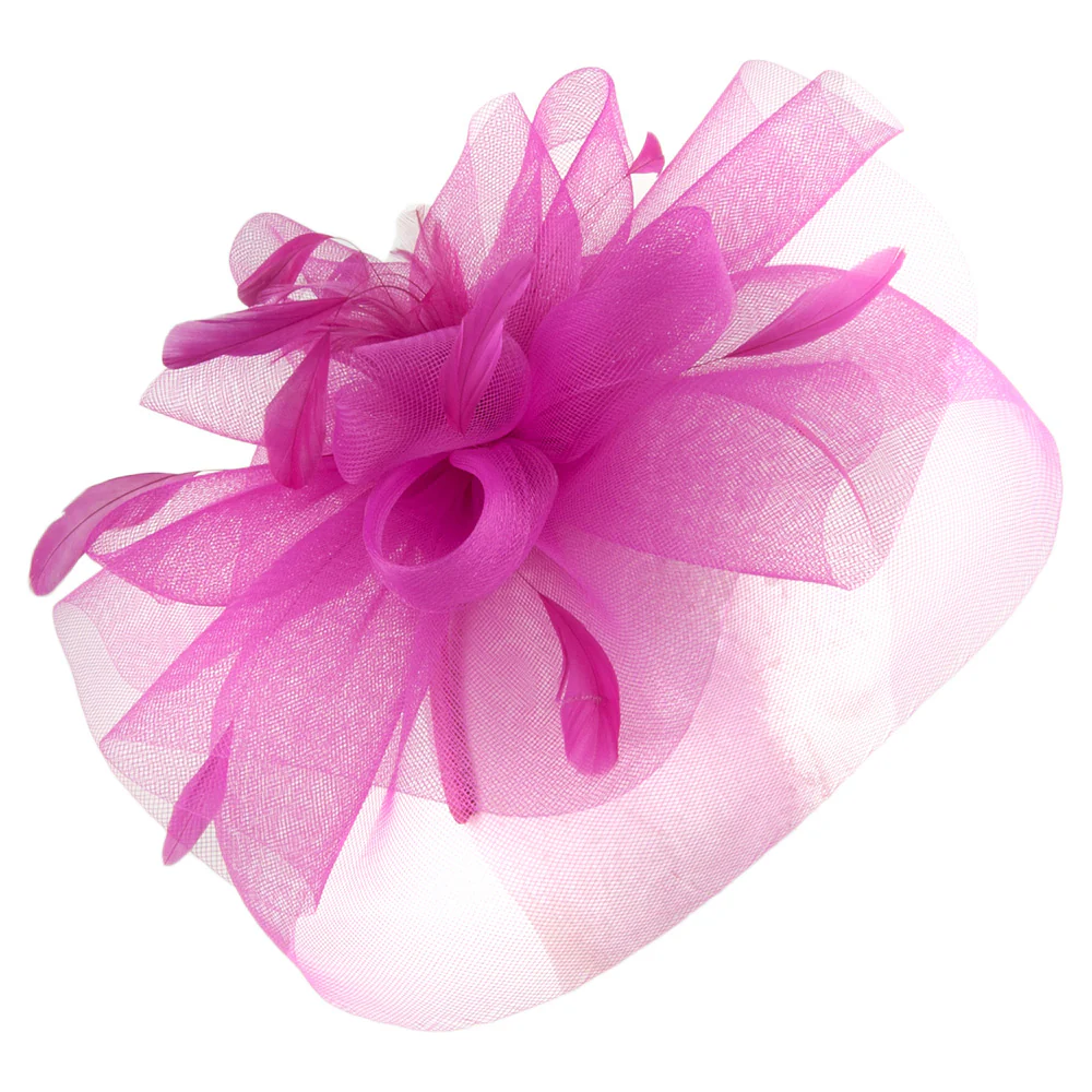 Jane Anne Designs Joanne Fascinator - Fuchsia - Image 2