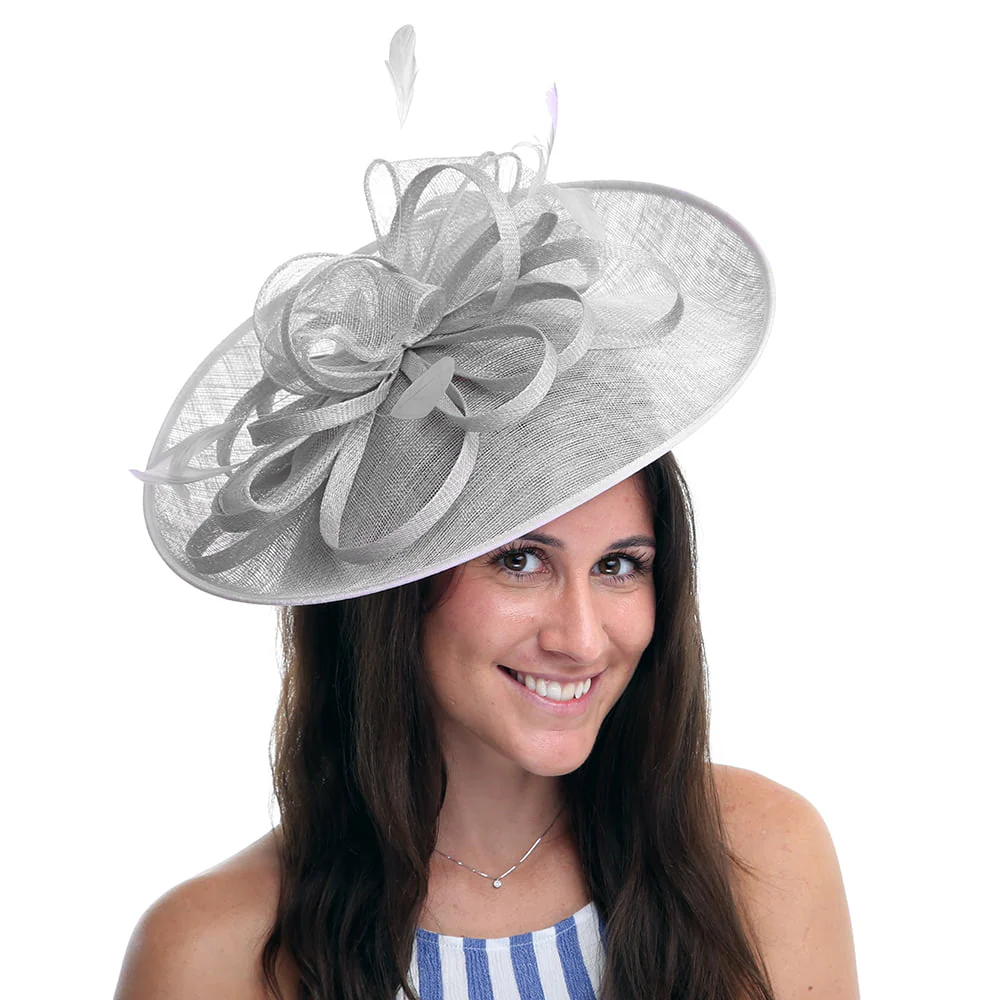 Jane Anne Designs Molly Scheiben Fascinator - Silber