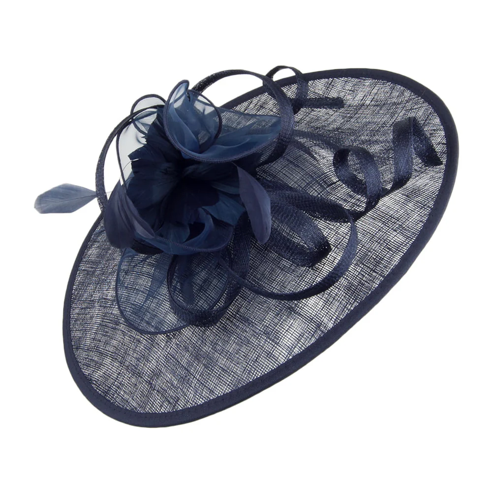 Jane Anne Designs Penelope Scheiben Fascinator - Marineblau - Image 2