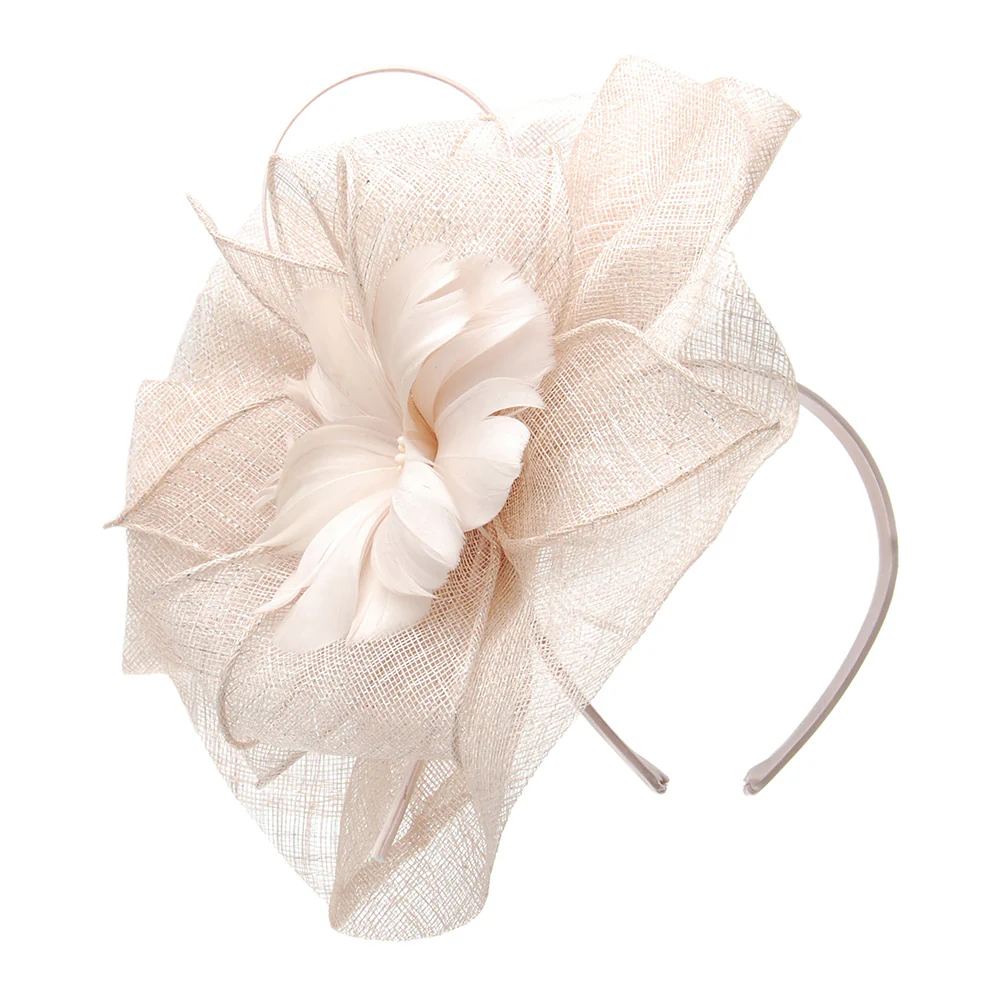 Jane Anne Designs Satine Fascinator - Elfenbein-Silber
