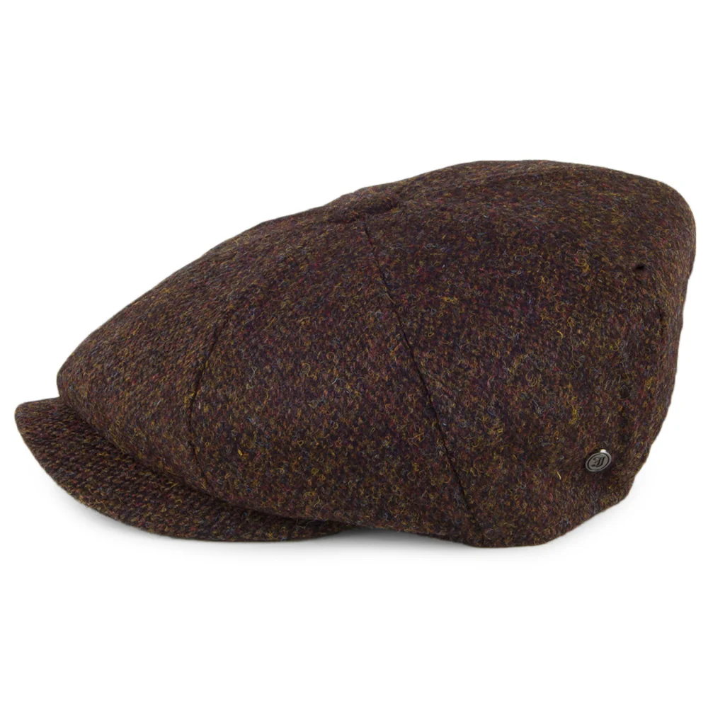 Jaxon & James Arnol HARRIS TWEED Ballonmütze - Moosgrün-Braun - Image 3